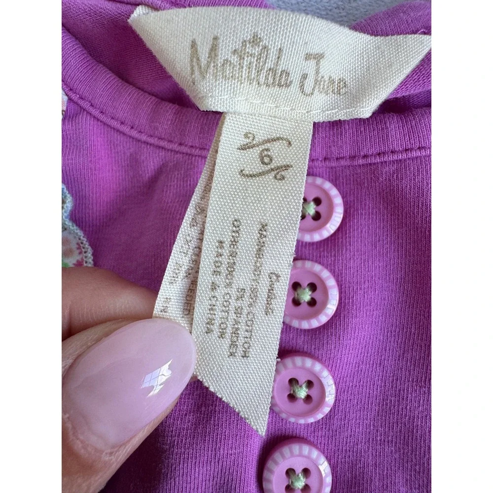 Matilda Jane Girls Dress Lot Size 6 Green Tulip Purple Tiered Ruffle Boutique